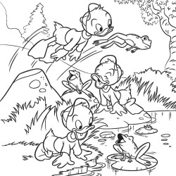 Coloriage Grand Carré Disney Frères et soeurs