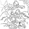 Coloriage Grand Carré Disney Frères et soeurs