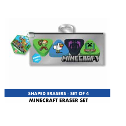 Set de 4 gommes - Minecraft