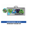 Set de 4 gommes - Minecraft