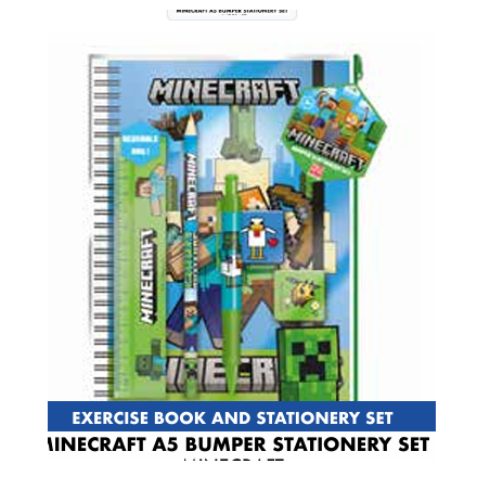 Set de papeterie A5 - Minecraft