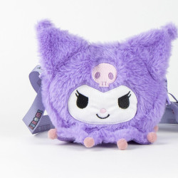 KUROMI - Head - Sac à Bandoulière Peluche - 17x14x4cm