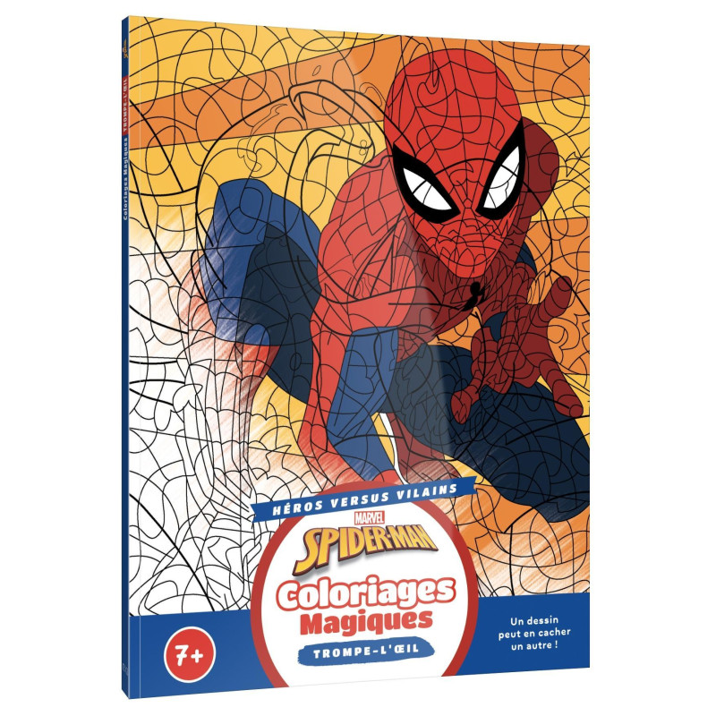 SPIDER-MAN - Coloriages magiques - Trompe-l'oeil (7+) - Héros contre Vilains - MARVEL