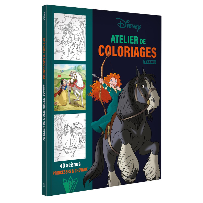 coloriage DISNEY TEENS - Atelier de coloriages - Princesses et chevaux
