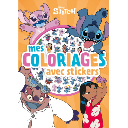 coloriage STITCH - Mes Coloriages avec Stickers - Disney