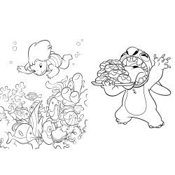 coloriage STITCH - Mes Coloriages avec Stickers - Disney