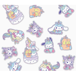 Set d'autocollants Hello Kitty thème Licorne