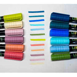 LOT DE 12 FEUTRES ACRYLIQUES BRUSH OCEAN