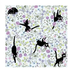 KIKI LA PETITE SORCIERE - Jiji & Fleurs - Papier Chiyogami 15x15cm