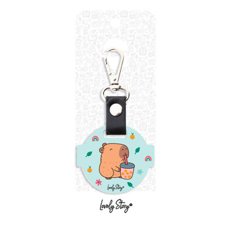 Porte-clés Bubble Tea Capybara