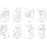 Coloriage Points à relier Grands classiques disney
