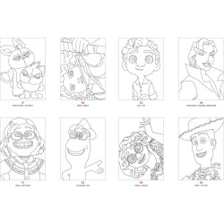 Coloriage Points à relier Grands classiques disney