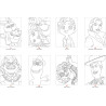 Coloriage Points à relier Grands classiques disney