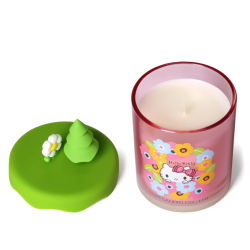 Bougie parfumée Hello Kitty Seasons, Fleur de Printemps, Couvercle 3D