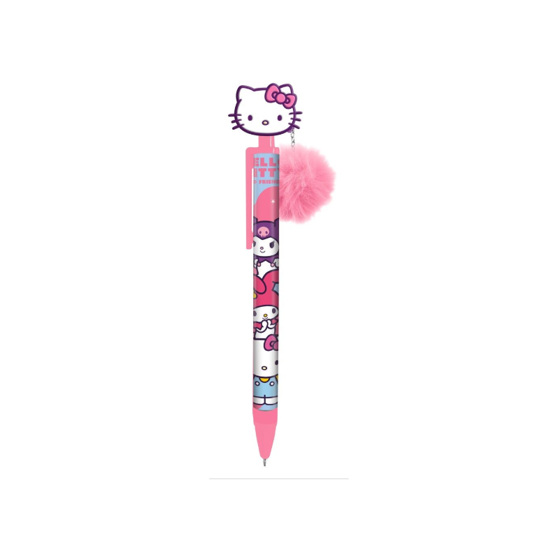 Stylo avec pompon Hello Kitty