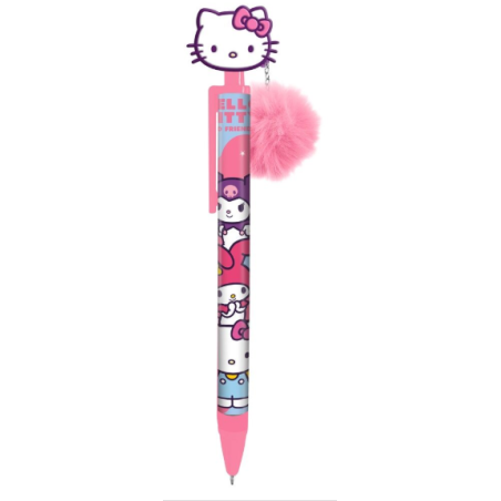 Stylo avec pompon Hello Kitty