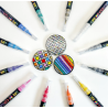 Stylos à peinture à l'huile à pointe de pinceau, ensemble de 12 couleurs