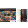Stylos à peinture à l'huile à pointe de pinceau, ensemble de 12 couleurs