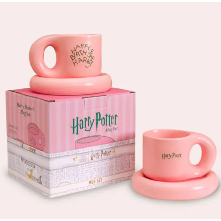 Ensemble cadeau tasse et soucoupe "Happee Birthdae Harry" Harry Potter