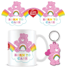 ENSEMBLE DE MUG + PORTE-CLES BISOUNOURS