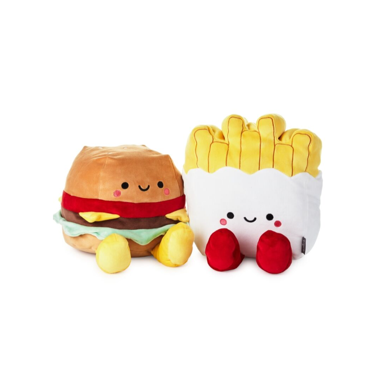 Peluches magnétiques Hamburger+Frites
