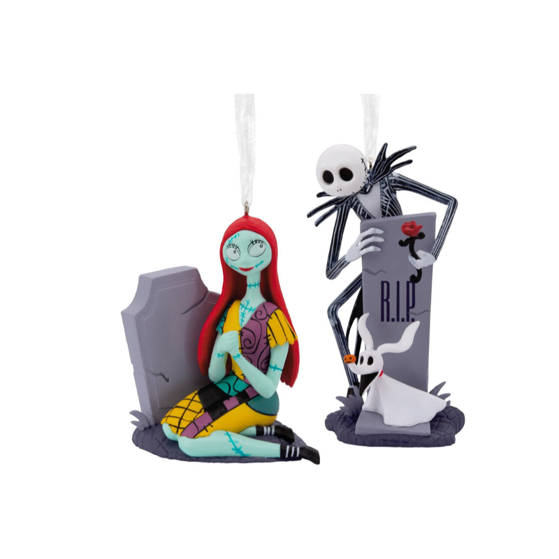 Ensemble de 2 figurines décoratives Jack et Sally - Etrange Noel de Mr Jack - Disney
