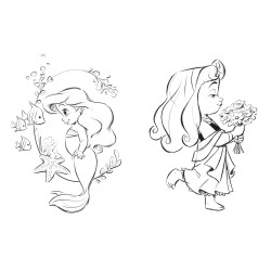 Coloriage DISNEY PRINCESSES - Mes Autocollants