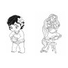 Coloriage DISNEY PRINCESSES - Mes Autocollants - Petites Princesses