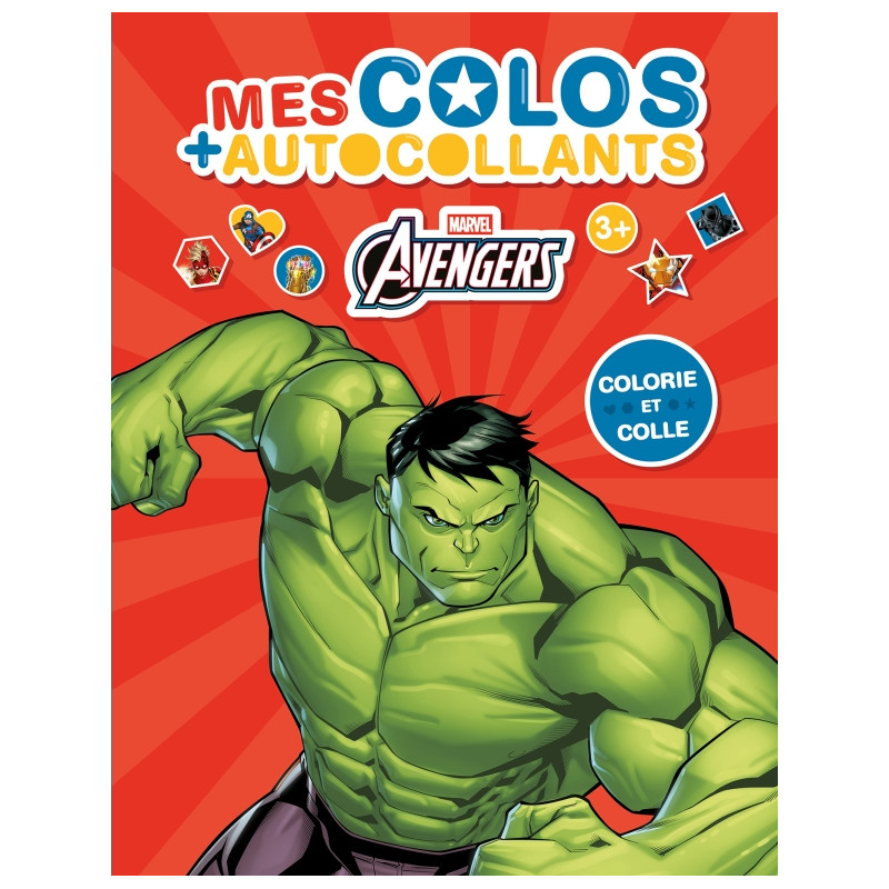 Coloriage AVENGERS - Mes colos + autocollants - MARVEL