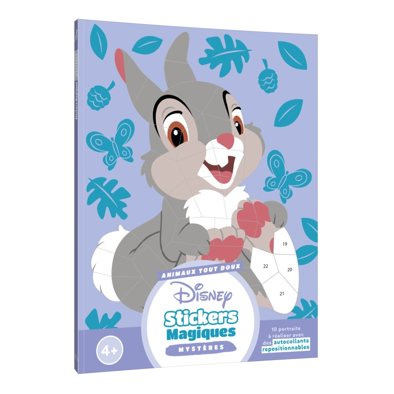 Coloriage DISNEY - Mes stickers magiques - Mystères - Animaux tout doux