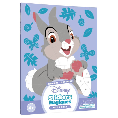 Coloriage DISNEY - Mes stickers magiques - Mystères - Animaux tout doux