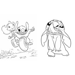 coloriage LILO ET STITCH - 1000 Stickers - Disney