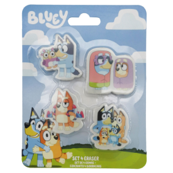 Pack de 4 gommes Bluey