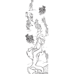 Coloriage marque-pages Bestiaires - Disney