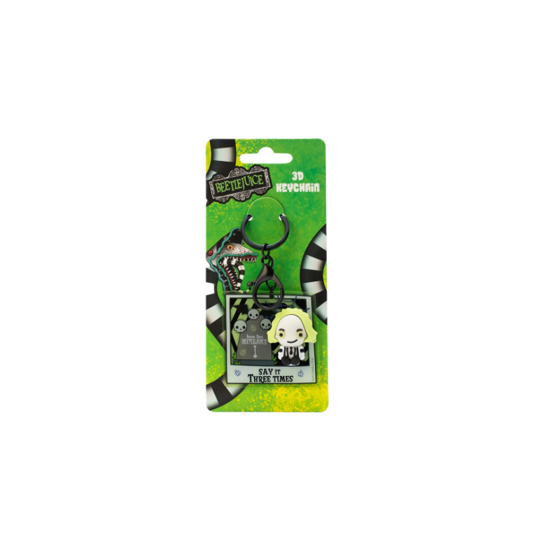 Porte-clés acrylique 3D Beetlejuice