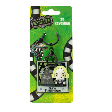 Porte-clés acrylique 3D Beetlejuice