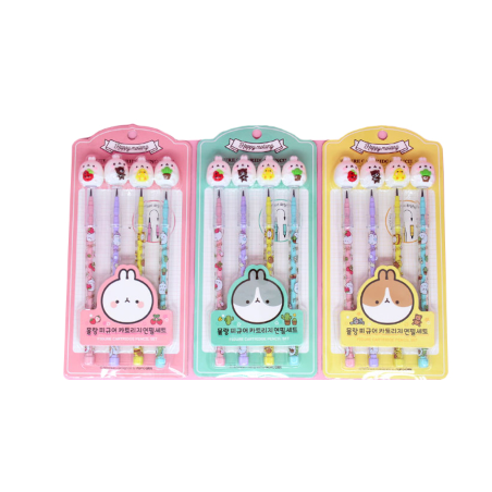 BLIND BOX ENSEMBLE DE 4 CRAYONS MOLANG