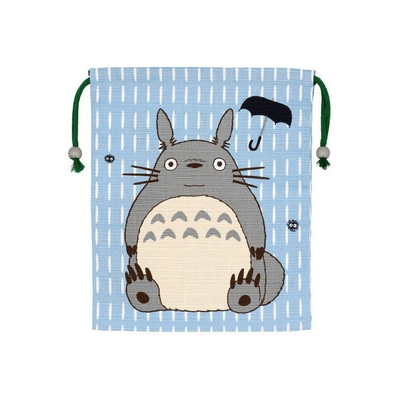 GHIBLI - Mon voisin Totoro - Sac en tissu bleu 14x17cm