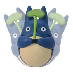 MON VOISIN TOTORO - Totoro bleu avec feuille - Figurine Culbuto 5,8 cm