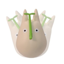 MON VOISIN TOTORO - Totoro blanc avec feuille - Figurine Culbuto