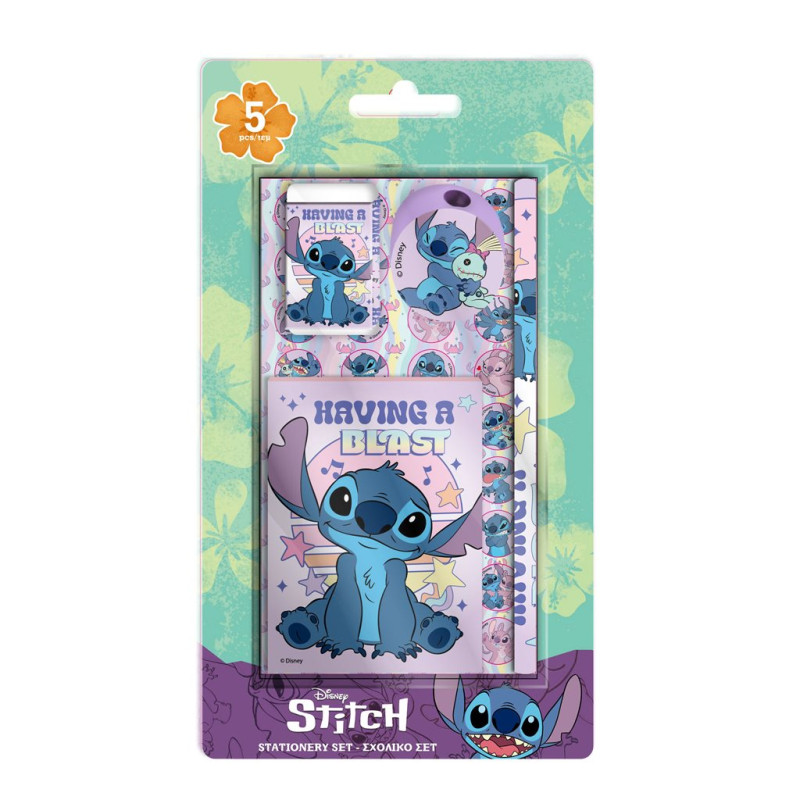 STITCH - Ensemble de papeterie - 5 pièces