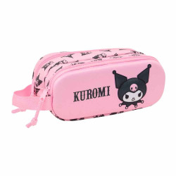 Trousse double 3D Kuromi Hello Kitty  21 X 8 X 6 Cm