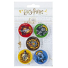 Pack 5 Gommes Blasons 4 Maisons et Poudlard Harry Potter