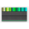 TOOLI Marqueur Acrylique Set Vert 22 couleurs EF 07mm