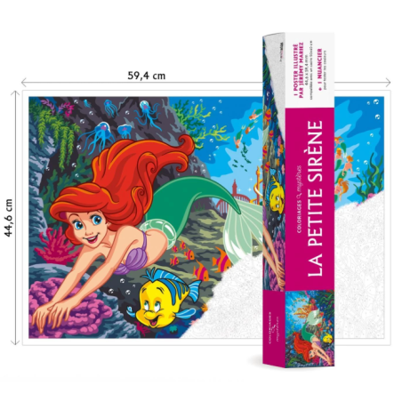 Coloriage mystère Disney - Poster La Petite Sirène