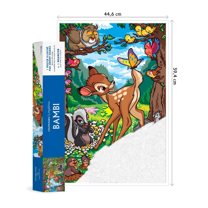 Coloriage mystère Disney - Poster Bambi