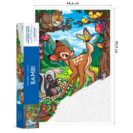 Coloriage mystère Disney - Poster Bambi