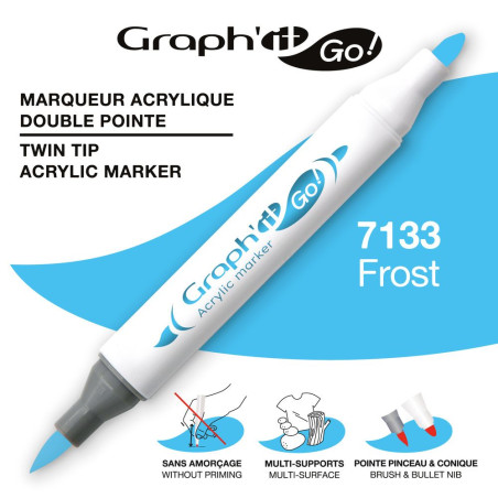 Marqueur acrylique double pointe - 7133 - SPECIAL FROST GRAPH'IT GO
