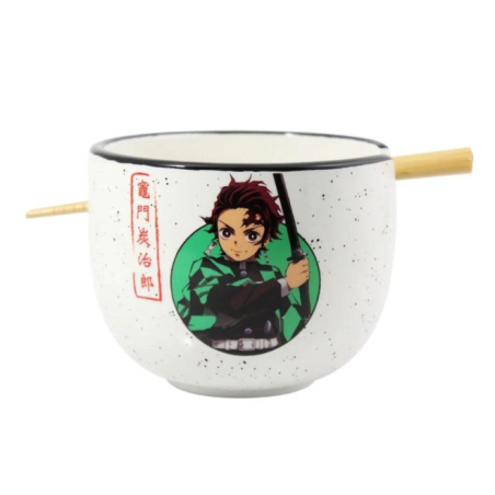 Demon Slayer Bol à ramen avec baguettes Tanjiro 414 ml