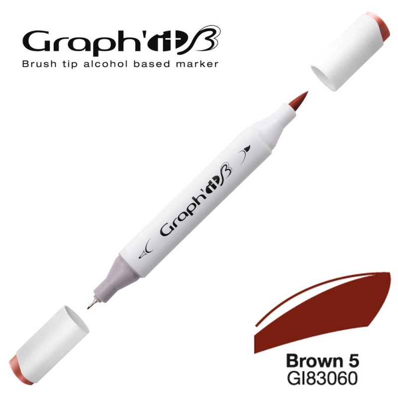 GRAPH'IT Marqueur Brush à Alcool 3060 - Basic Brown 5